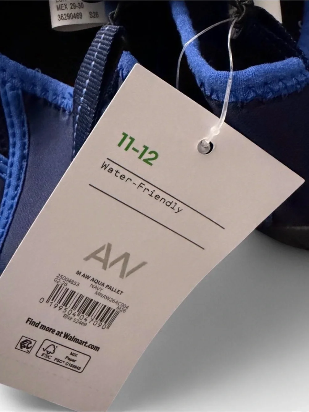 Size 11-12 Navy Blue Water Shoes - Size 11/12